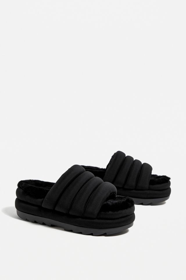 UGG Puft Black Slide Sandals