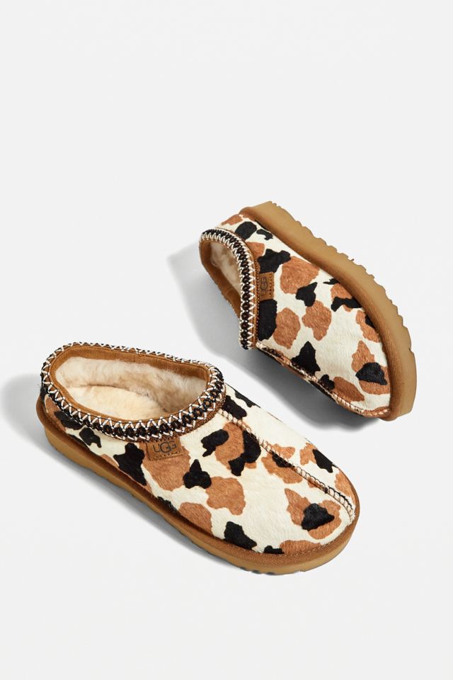 ugg tasman slipper cow print