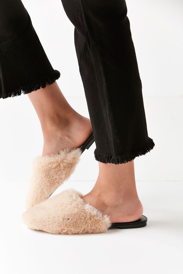 UO Faux Fur Mule Slides #2