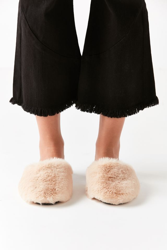 UO Faux Fur Mule Slides #5