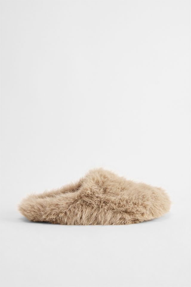 UO Faux Fur Mule Slippers #2