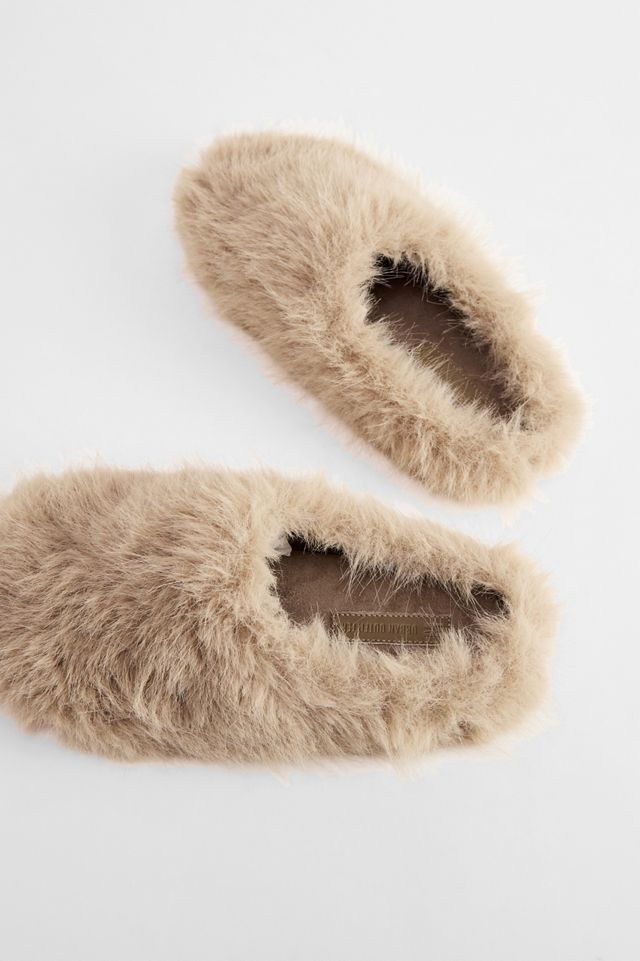 UO Faux Fur Mule Slippers #4