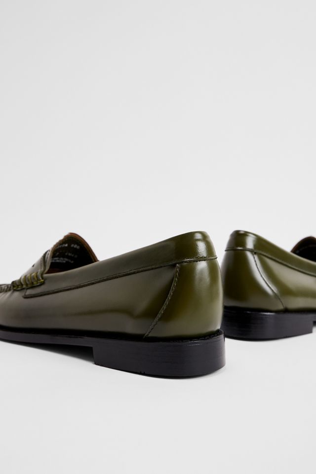 G.H.Bass Olive Green Weejun Penny Loafers #4