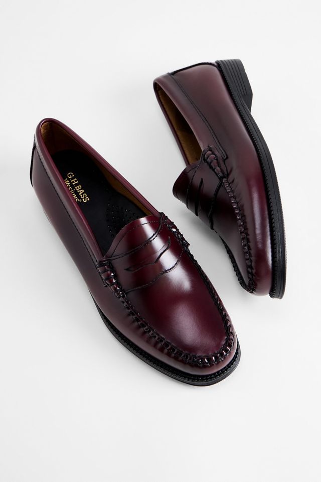 G.H.Bass Wine Weejuns Leder Penny Loafers #1