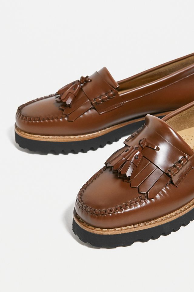 G.H. Bass - Chaussures Weejuns en cuir 90 Layton II Kiltie marron #1