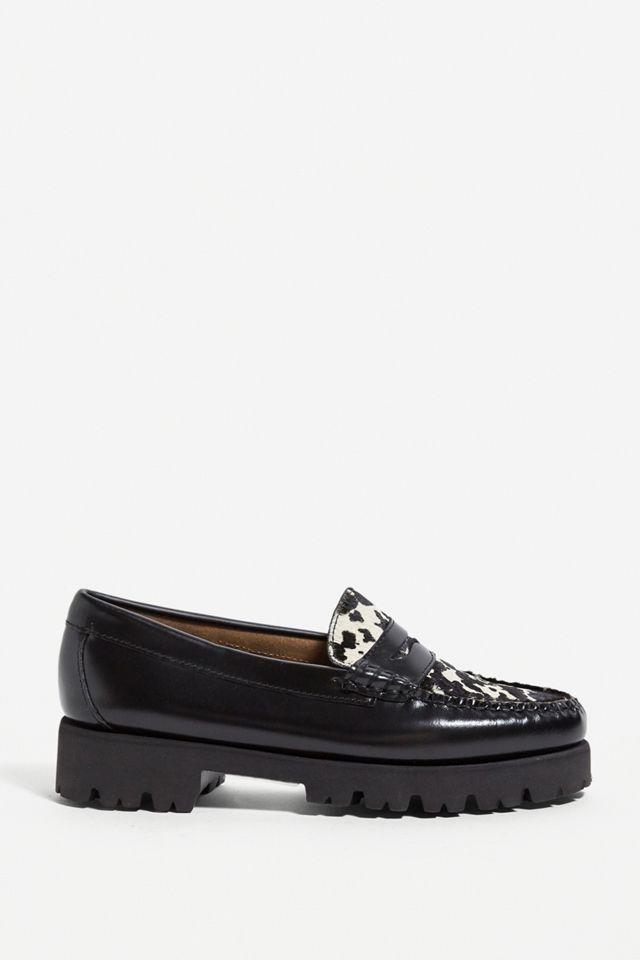 G.H. Bass Leather & Dalmatian Print Weejuns Penny Loafers #2