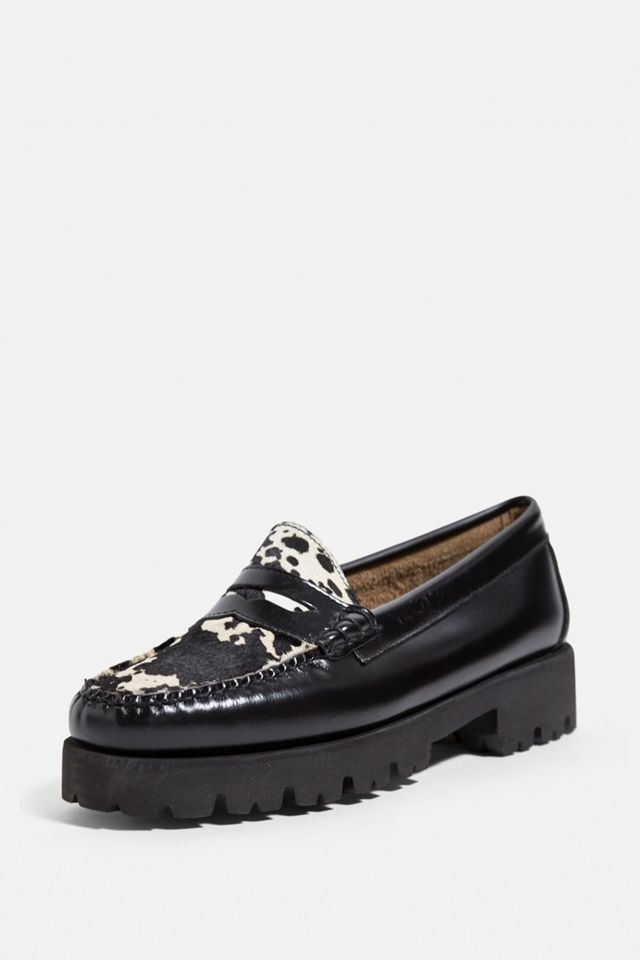 G.H. Bass Leather & Dalmatian Print Weejuns Penny Loafers #4