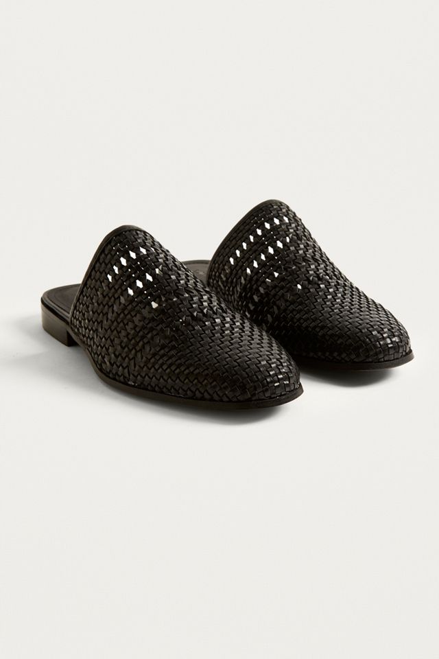 UO Frances Black Woven Mules #1