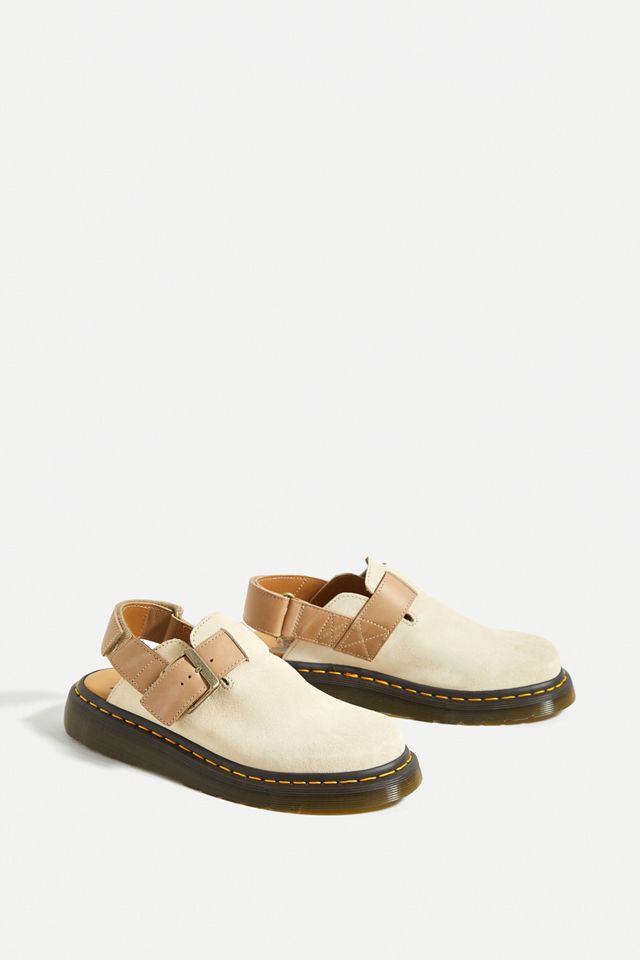 Dr. Martens Jorge II Beige Suede Mules | Urban Outfitters UK