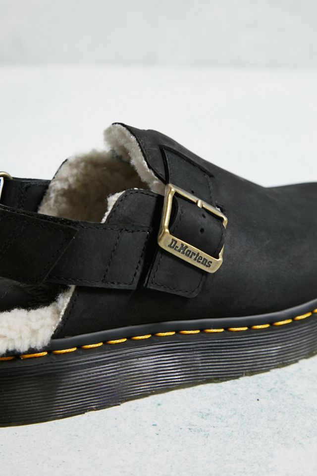 Dr. Martens – Pantoletten „Jorge " in Schwarz mit Lammfell #3
