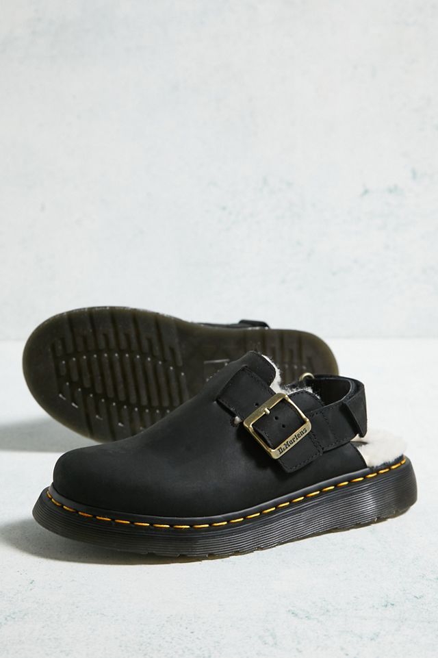 Dr. Martens – Pantoletten „Jorge " in Schwarz mit Lammfell #4