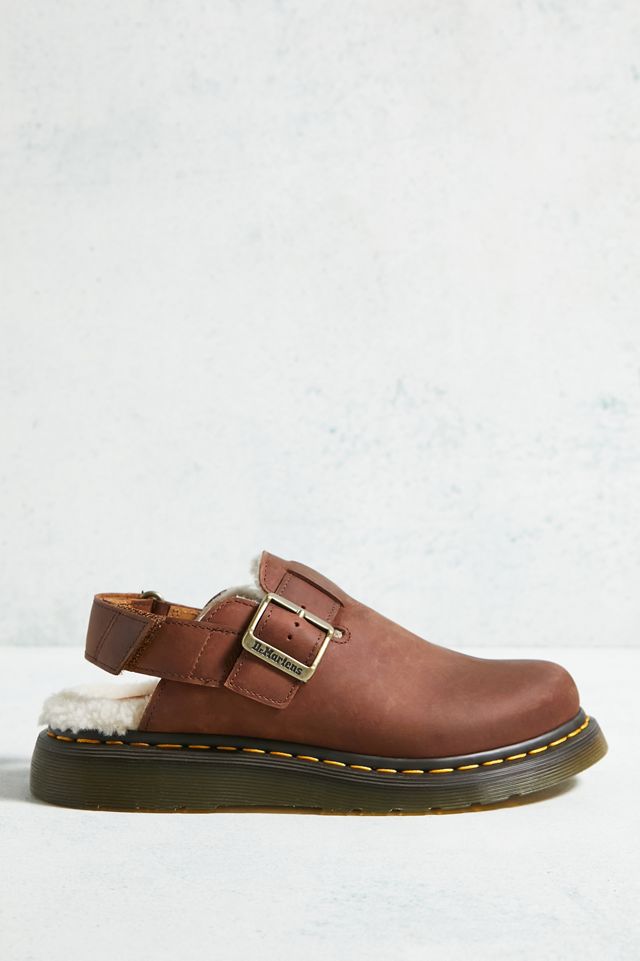 Dr. Martens Brown Shearling Jorge Leather Mules #2