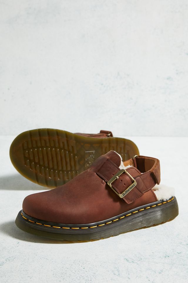 Dr. Martens Brown Shearling Jorge Leather Mules #3