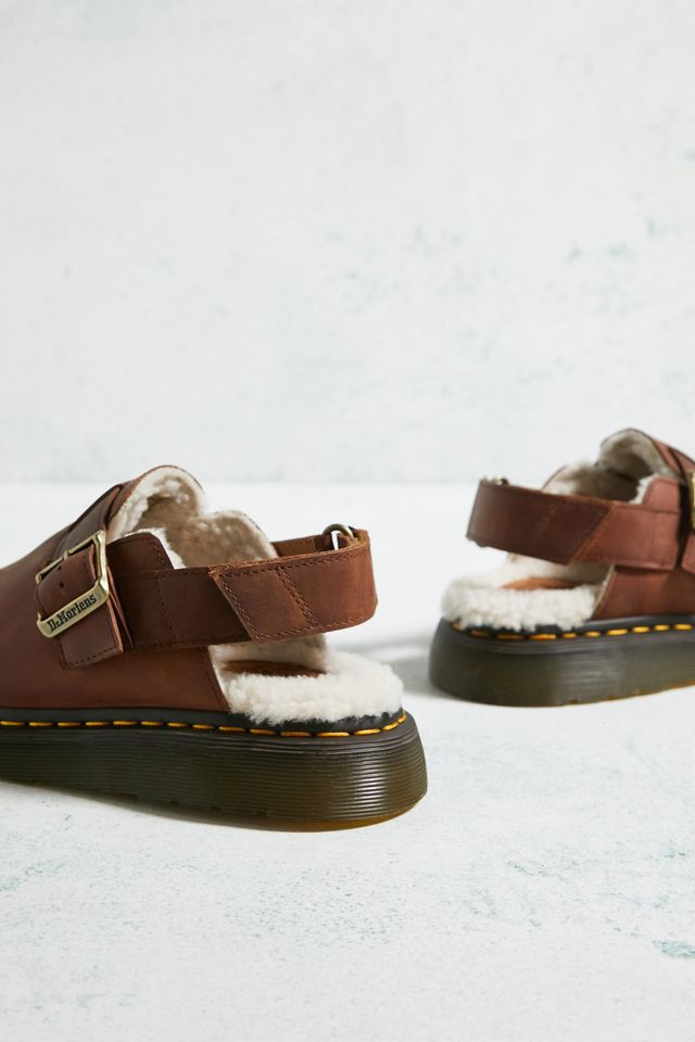 Dr. Martens Brown Shearling Jorge Leather Mules #4