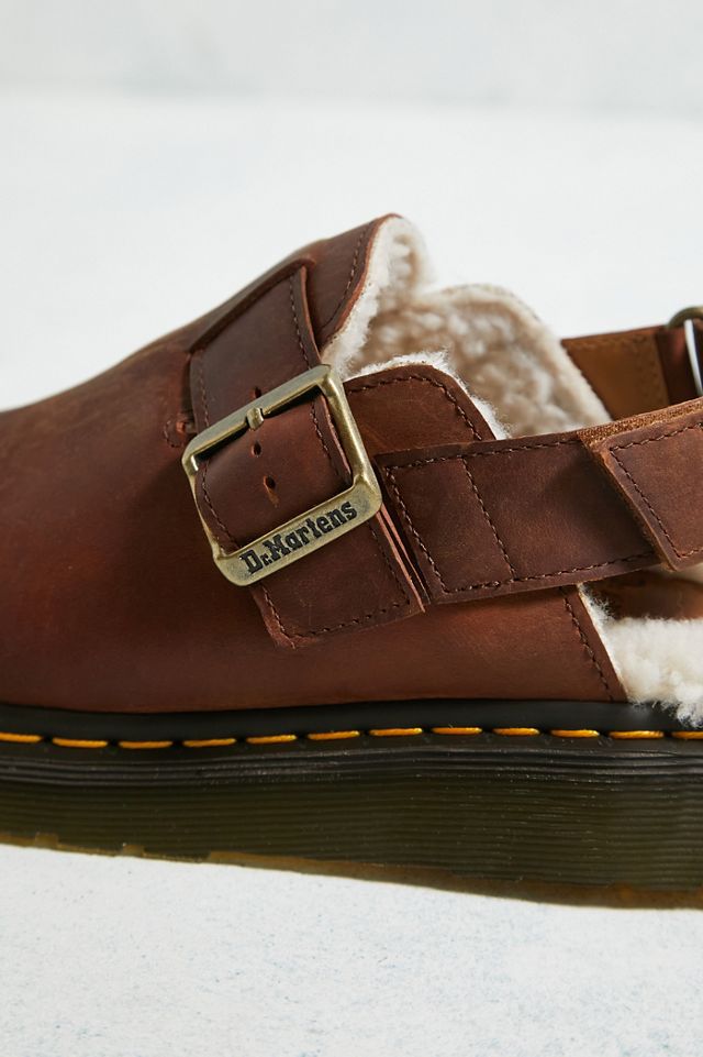 Dr. Martens Brown Shearling Jorge Leather Mules #5