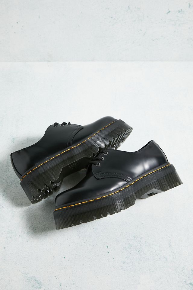 Dr. Martens Black 1461 Quad Platform Shoes #1