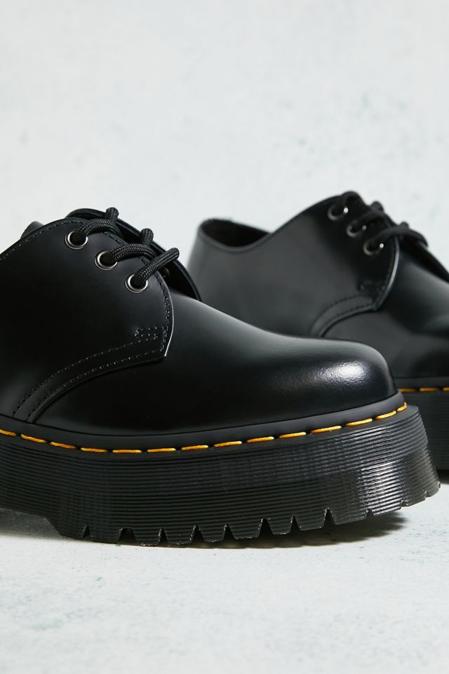 Dr. Martens Black 1461 Quad Platform Shoes #2
