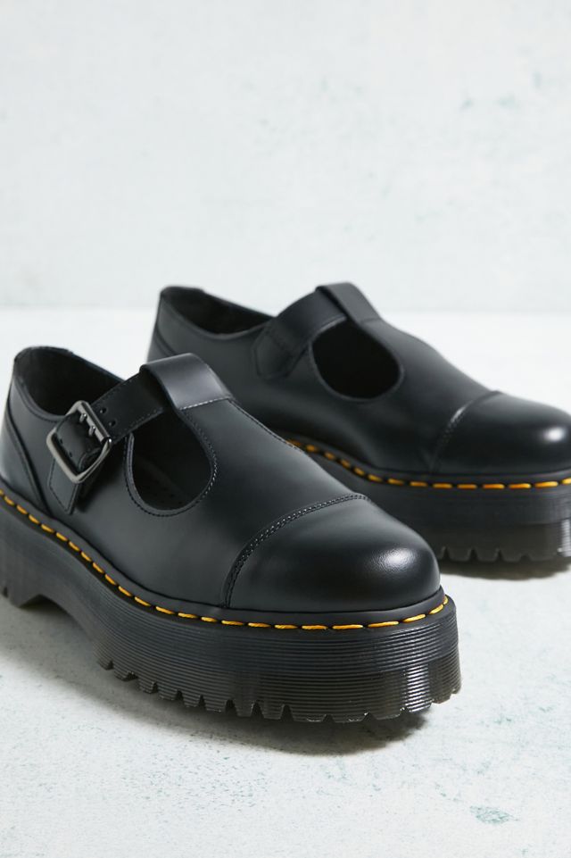 Dr. Martens Plataforma de cuero liso Bethan Zapatos Mary Jane #1