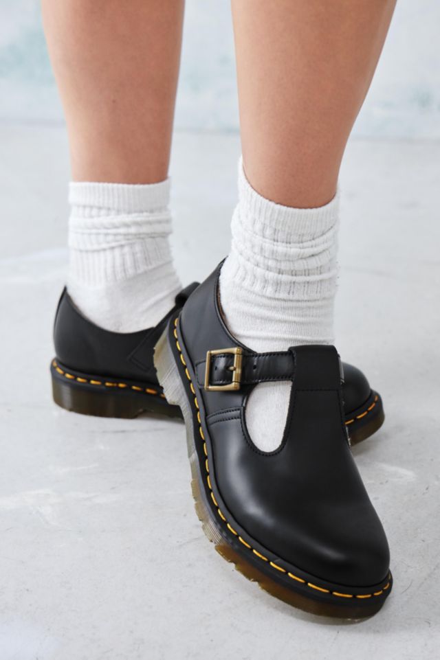 Dr. Martens Polly Smooth Leather Mary Jane Shoes | Urban Outfitters UK
