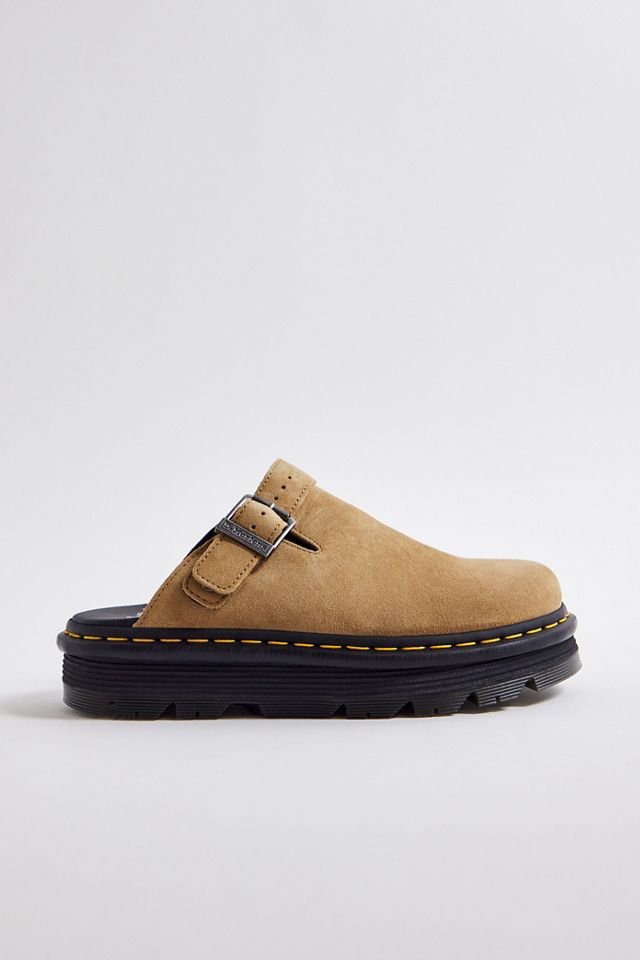 Mules en suède tan Zebzag Dr. Martens #1