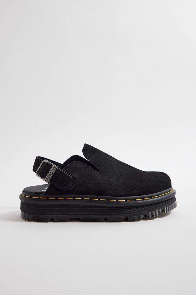 Dr. Martens Zebzag Black Suede Mules #1