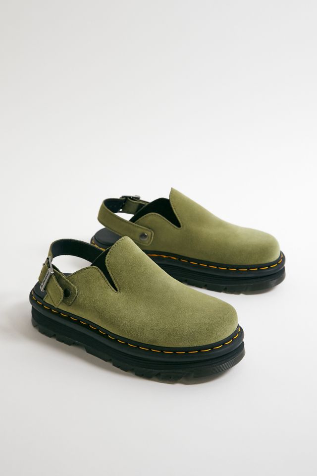 Dr. Martens Zebzag Olive Suede Mules #1