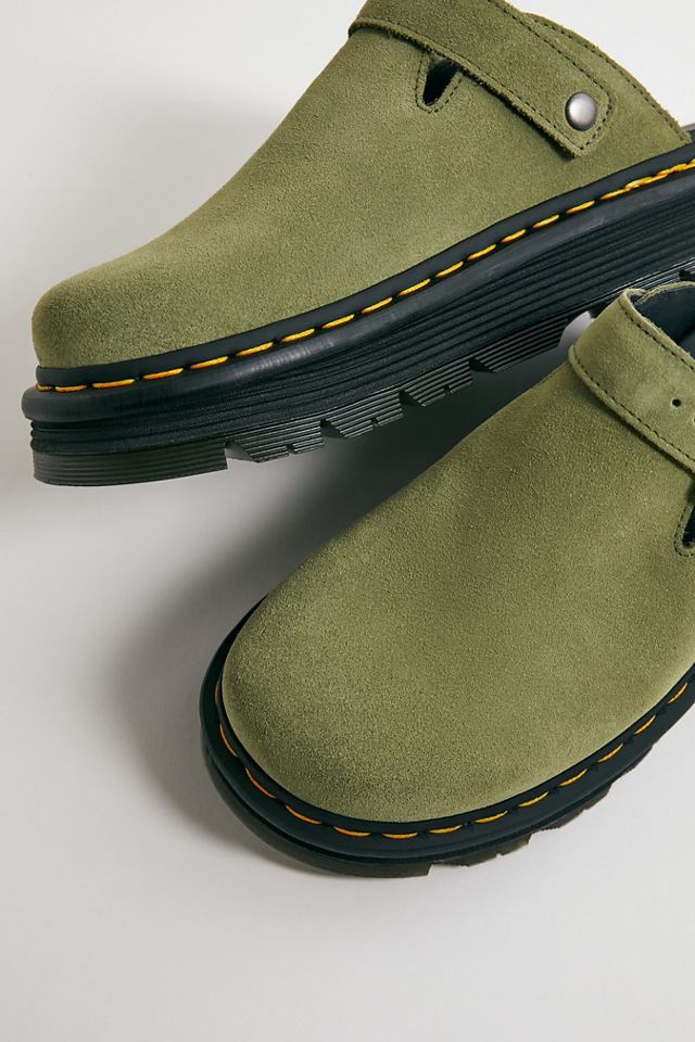 Dr. Martens Zebzag Olive Suede Mules #3