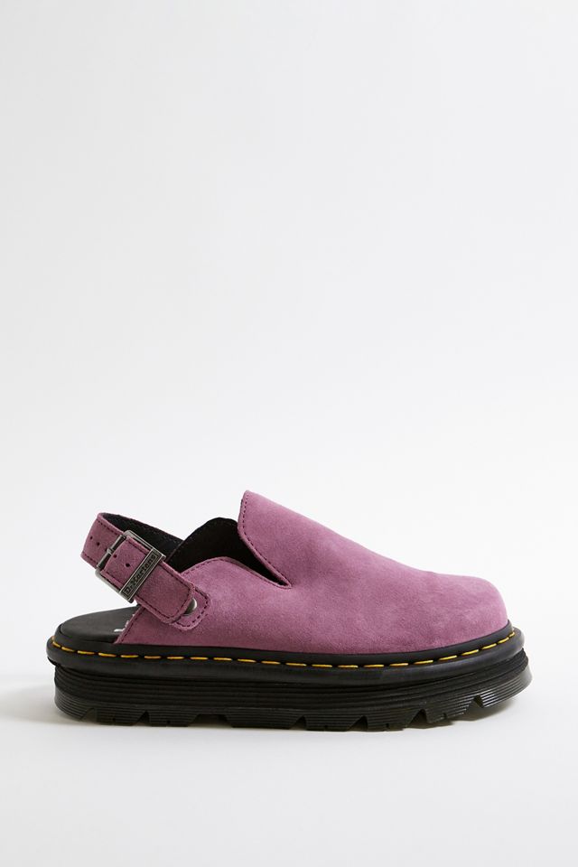 Dr. Martens Zebzag Pink Suede Mules #2