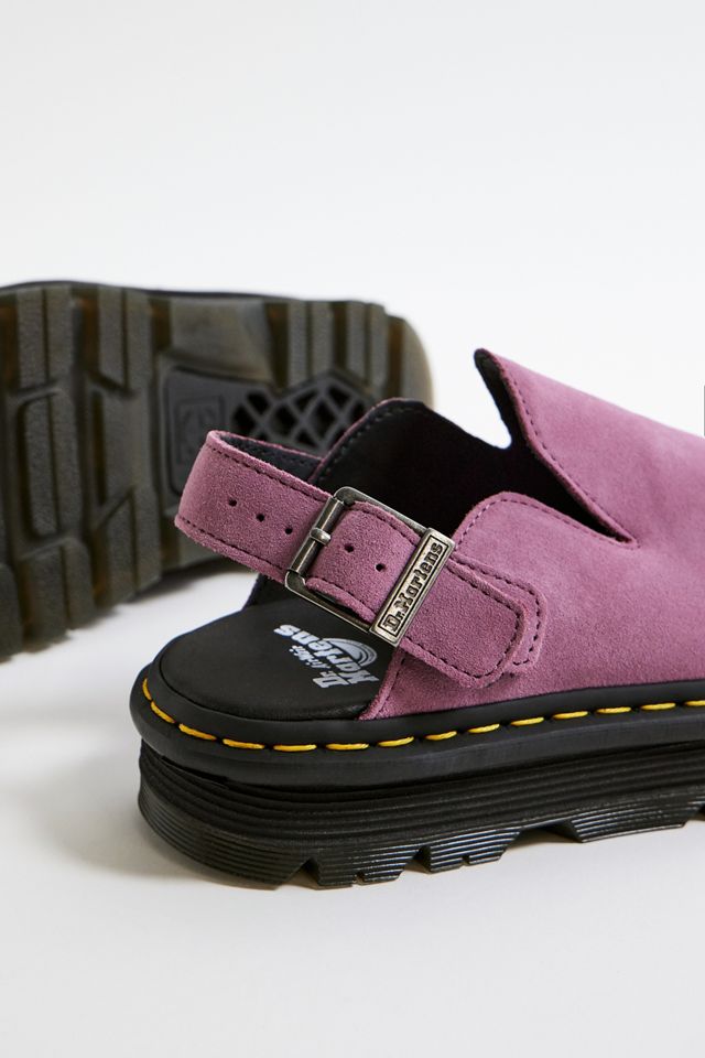 Dr. Martens Zebzag Pink Suede Mules #3