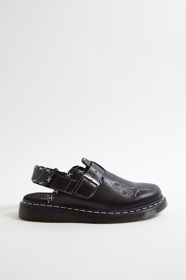 Dr. Martens Jorge II Black Atlas Leather Mules | Urban Outfitters UK