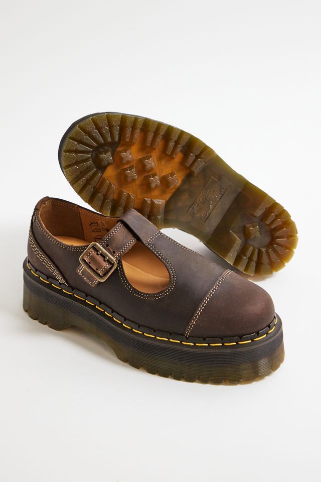 Dr. Martens – Plateauschuhe aus Leder im Mary-Jane-Stil „Bethan Archive“ in Braun #1