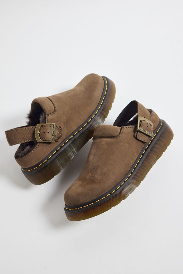 Mules Dr. Martens Marron Laketen Doublées de Fourrure #1