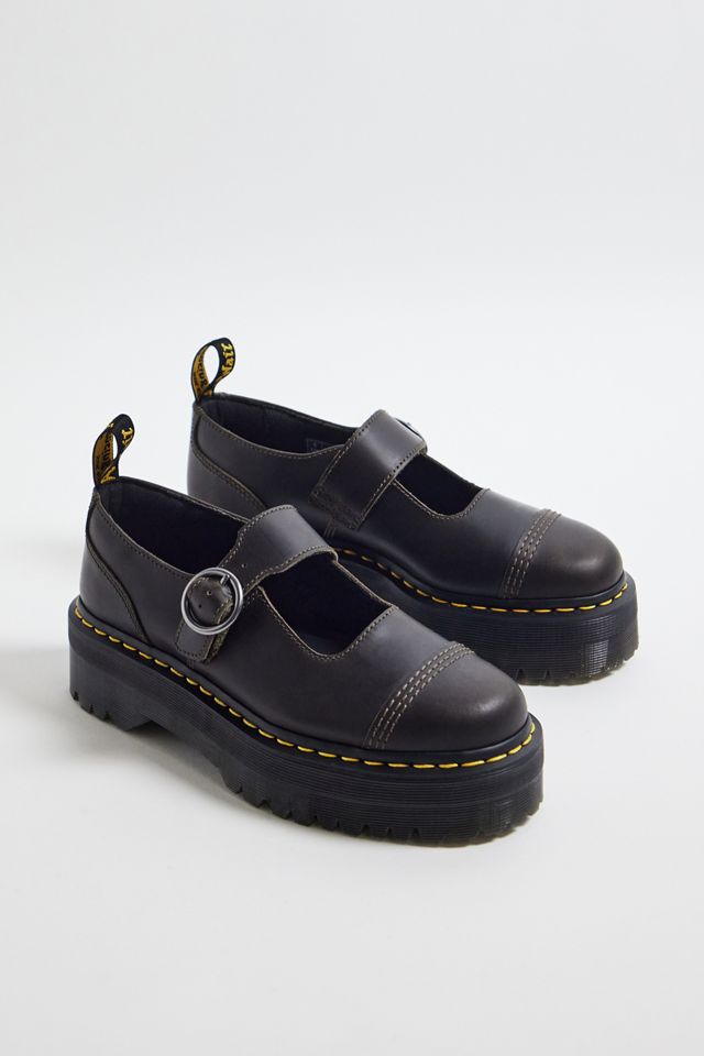 Chaussures à Plateforme Dr. Martens Addina Orleans Taupe Foncé #1