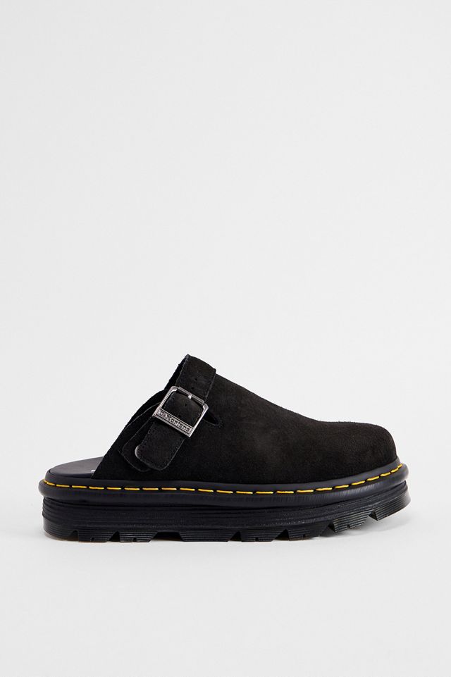 Dr. Martens Black Zebzag Suede Mules #2
