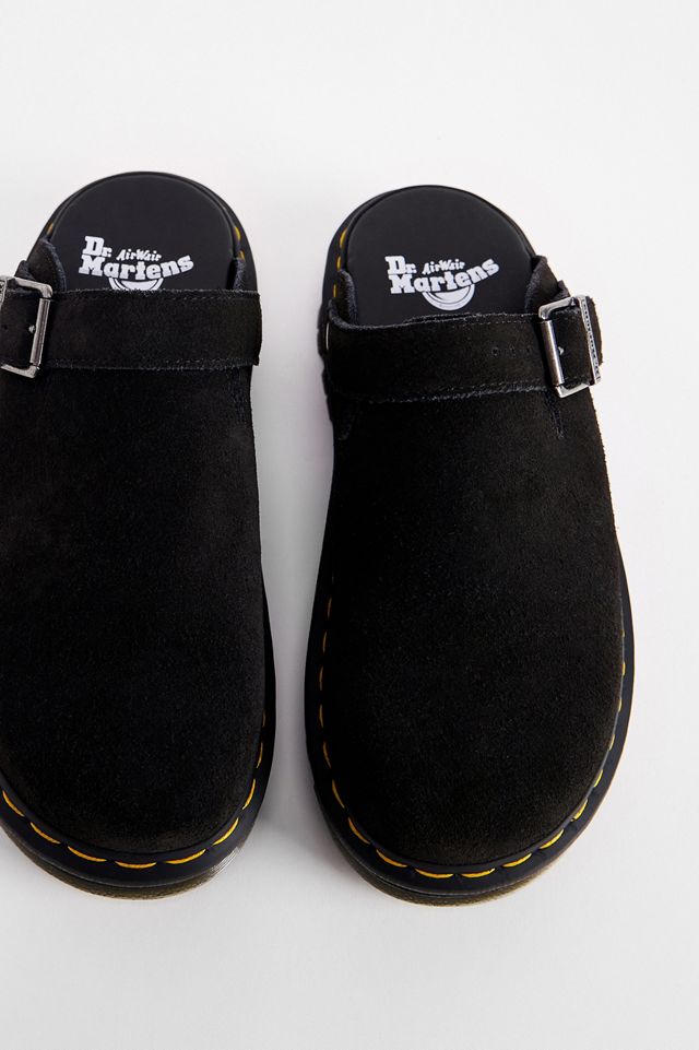 Dr. Martens Black Zebzag Suede Mules #3