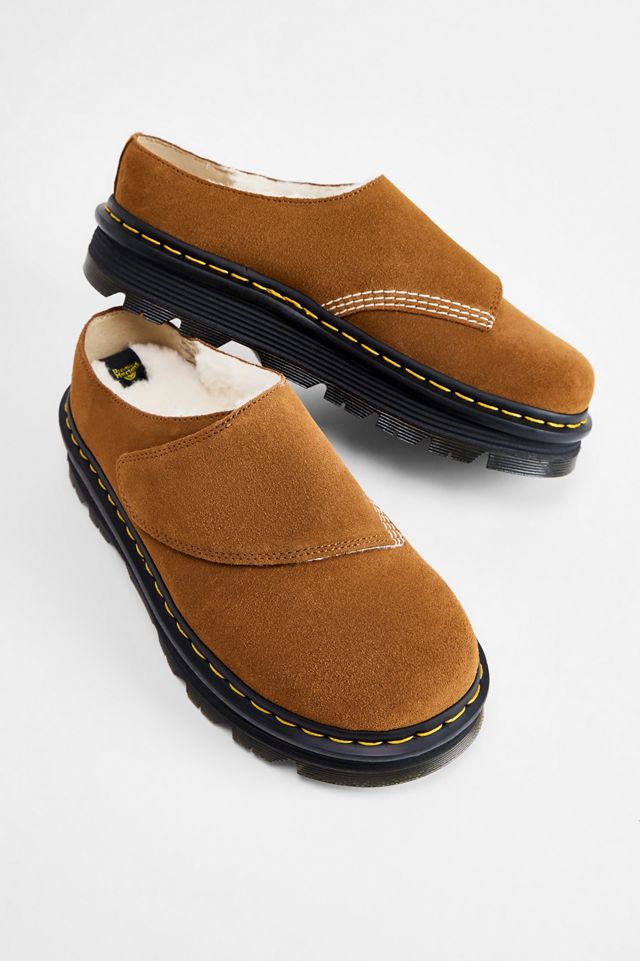 Dr. Martens Brown Zebzag AnyWair Lined Mules