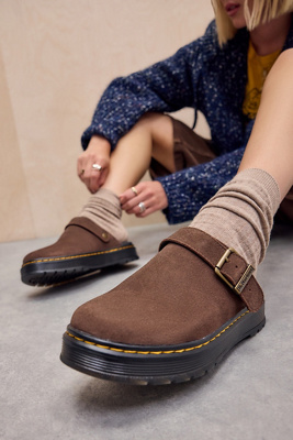 Dr. Martens Brown Bookline Mules - Brown UK 5 at Urban Outfitters
