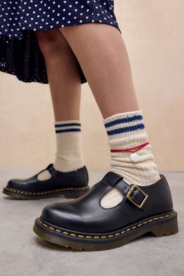 Dr. Martens Black Polley T-Bar Mary Jane Shoes