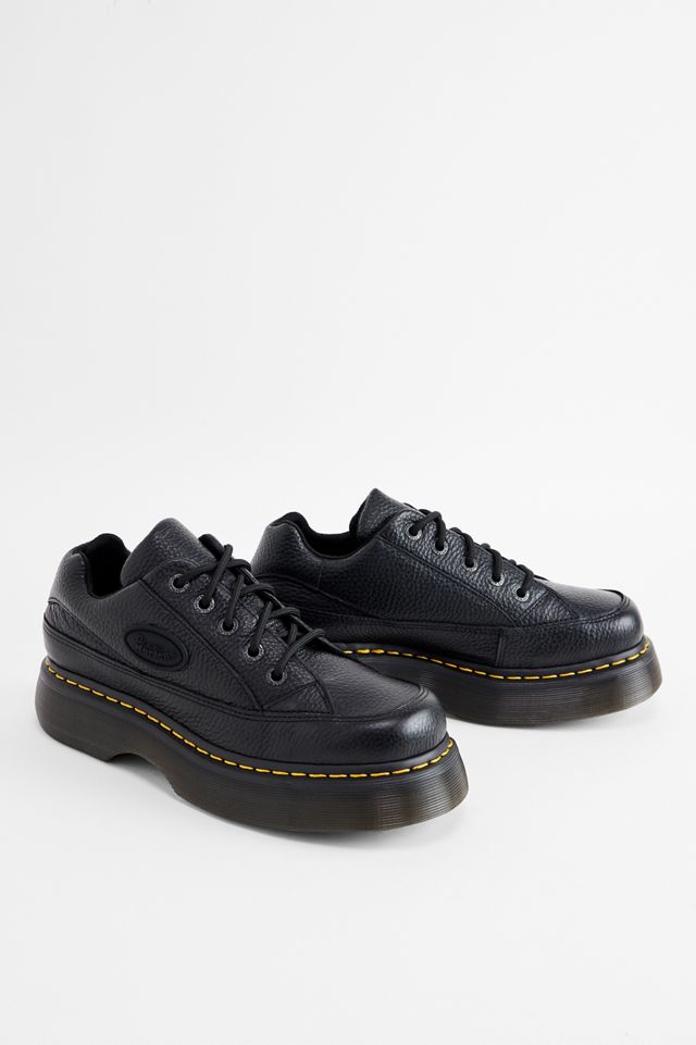 Zapatos de Cuero Nappa Fresado Negro de 5 Ojales Dr. Martens #1