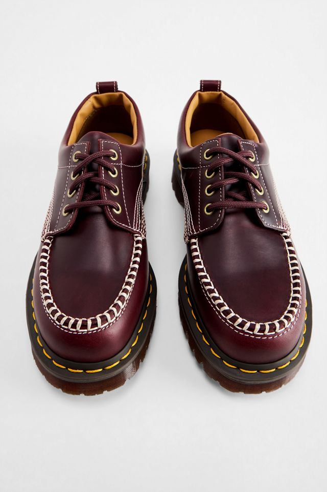 Dr. Martens Rote Lowell 4-Loch Lederschuhe #1