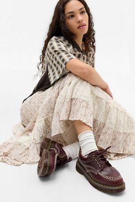 Dr. Martens Red Lowell 4-Eye Leather Shoes