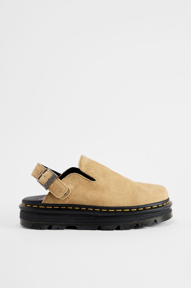 Mules à plateforme décontractées à bride arrière Tan Zebzag Dr. Martens #2