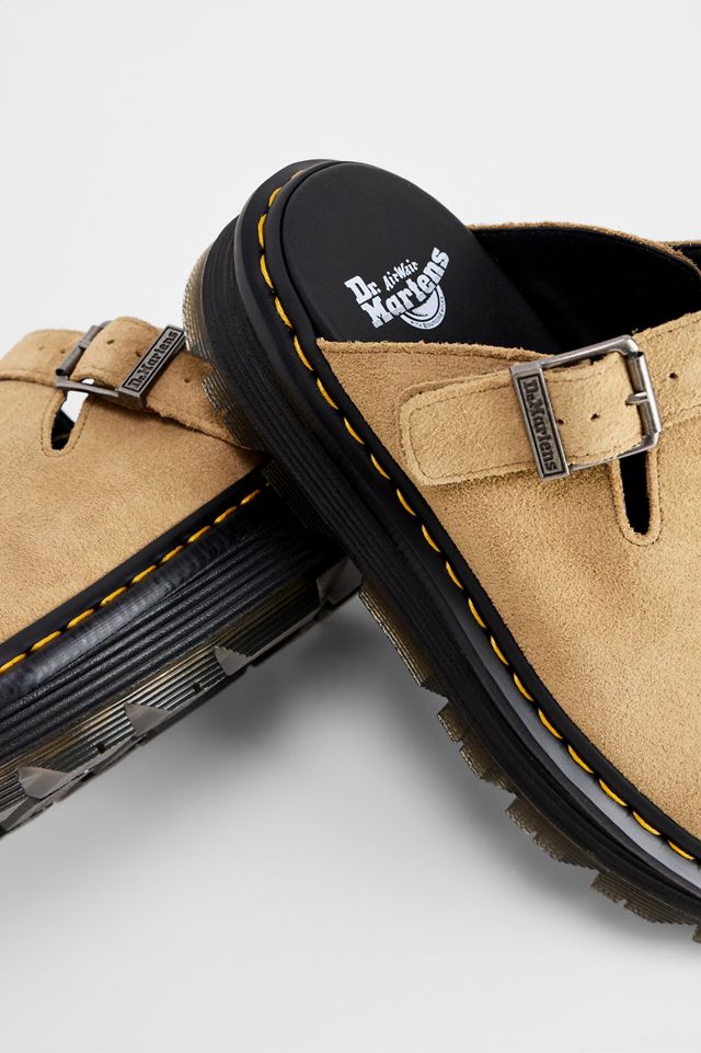 Mules à plateforme décontractées à bride arrière Tan Zebzag Dr. Martens #4
