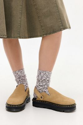 Dr. Martens Tan Zebzag Lässige Slingback-Plateau-Pantoletten
