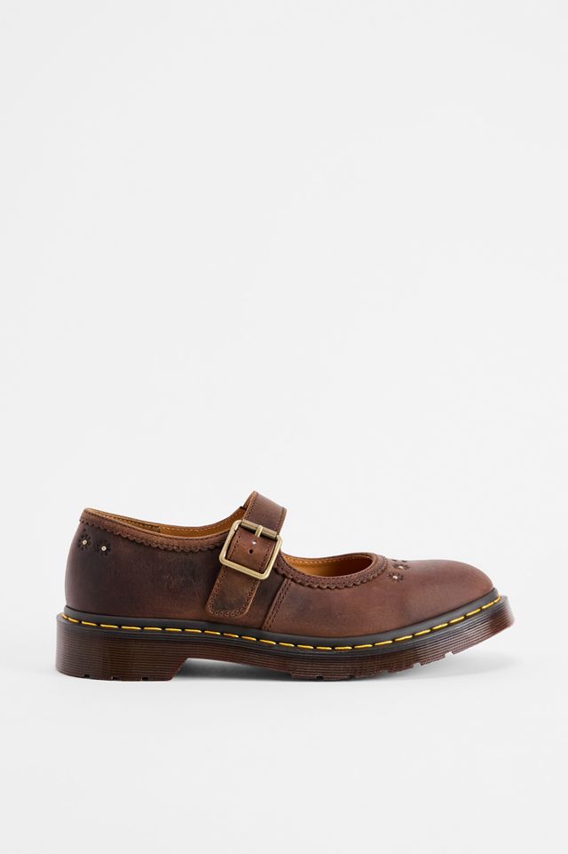 Dr. Martens Brown Flower Mary Jane Shoes #2