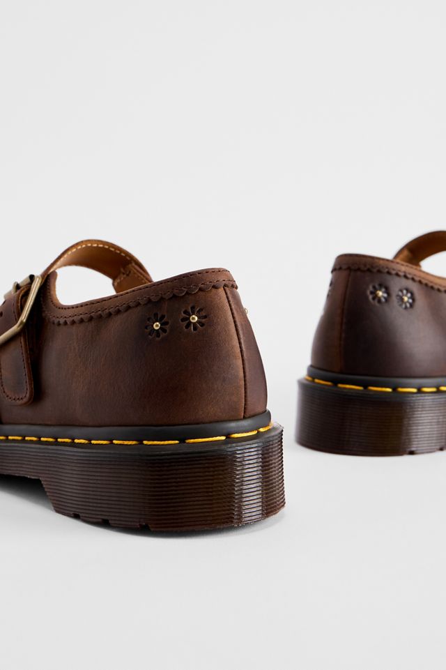 Dr. Martens Brown Flower Mary Jane Shoes #4