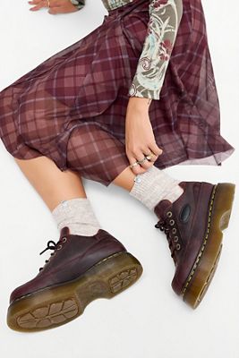 Dr. Martens Burgundy Buzz 5-Eye Shoes