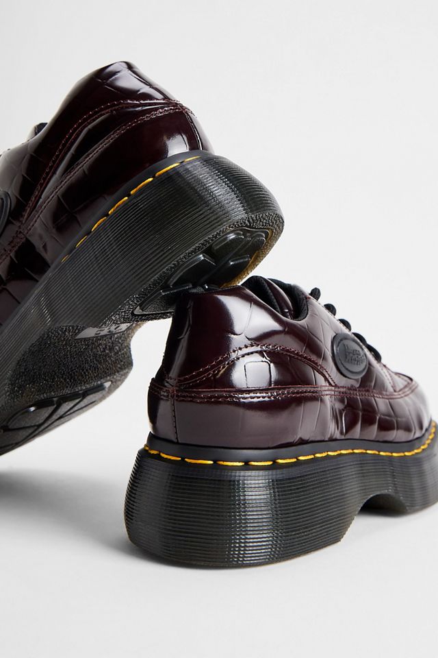 Dr. Martens Burgundy Croc Buzz 5-Eye Shoes #3