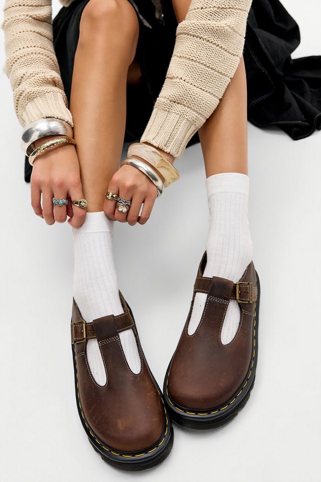 Dr. Martens Brown Zebzag Mary Jane Shoes #4