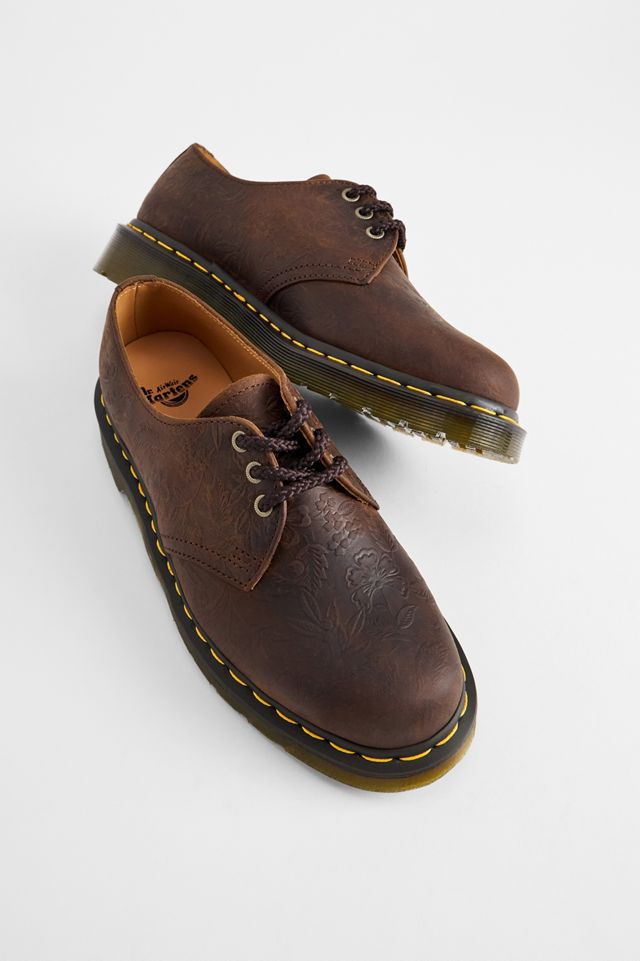 Dr. Martens Dunkelbraune 1461 3-Ösen Blumenschuhe #1